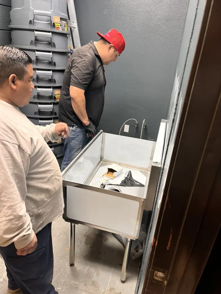 Commercial plumbing and sink installation in Red River